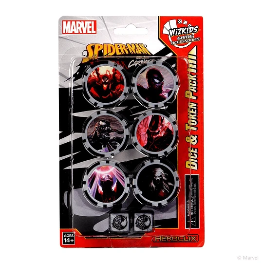 HeroClix: Spider-Man and Venom Absolute Carnage Dice & Token Pack HeroClix: Spider-Man And Venom Absolute Carnage Dice & Token Pack -Blackknight Games Sales 540