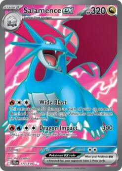 POKEMON Salamence Ex (177/159) [Scarlet & Violet: Journey Together]