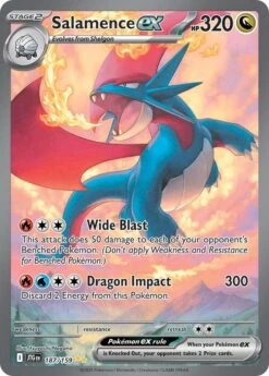 POKEMON Salamence Ex (187/159) [Scarlet & Violet: Journey Together]