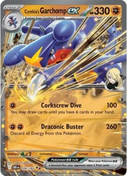 POKEMON Cynthia's Garchomp Ex (104/182) [Scarlet & Violet: Destined Rivals]