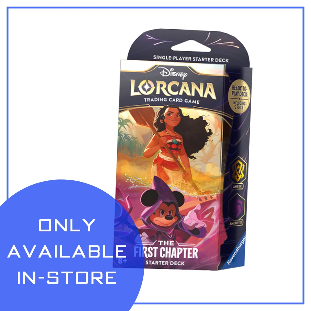 (IN-STORE ONLY) Lorcana: The First Chapter Starter Deck - The Heart of Magic (Moana / Mickey) (IN-STORE ONLY) Lorcana: The First Chapter Starter Deck - The Heart Of Magic (Moana / Mickey) -Blackknight Games Sales FCStarter3ISO