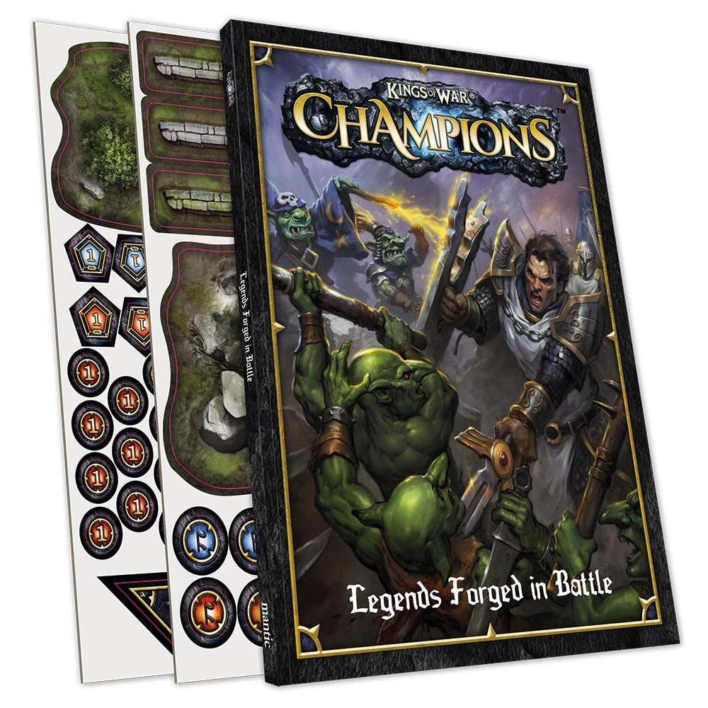 Kings of War: Champions Rulebook & Tokens Kings Of War: Champions Rulebook & Tokens -Blackknight Games Sales KoWRulebook