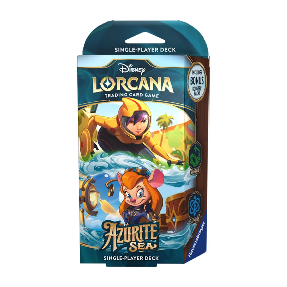 (IN-STORE ONLY) Lorcana: Azurite Sea Starter Deck - Genius Reinvented (GoGo / Gadget) (IN-STORE ONLY) Lorcana: Azurite Sea Starter Deck - Genius Reinvented (GoGo / Gadget) -Blackknight Games Sales LORASstarterdeckemerald sapphire d6d87ac9 29f3 4120 b4c6 10206f2e7fdb