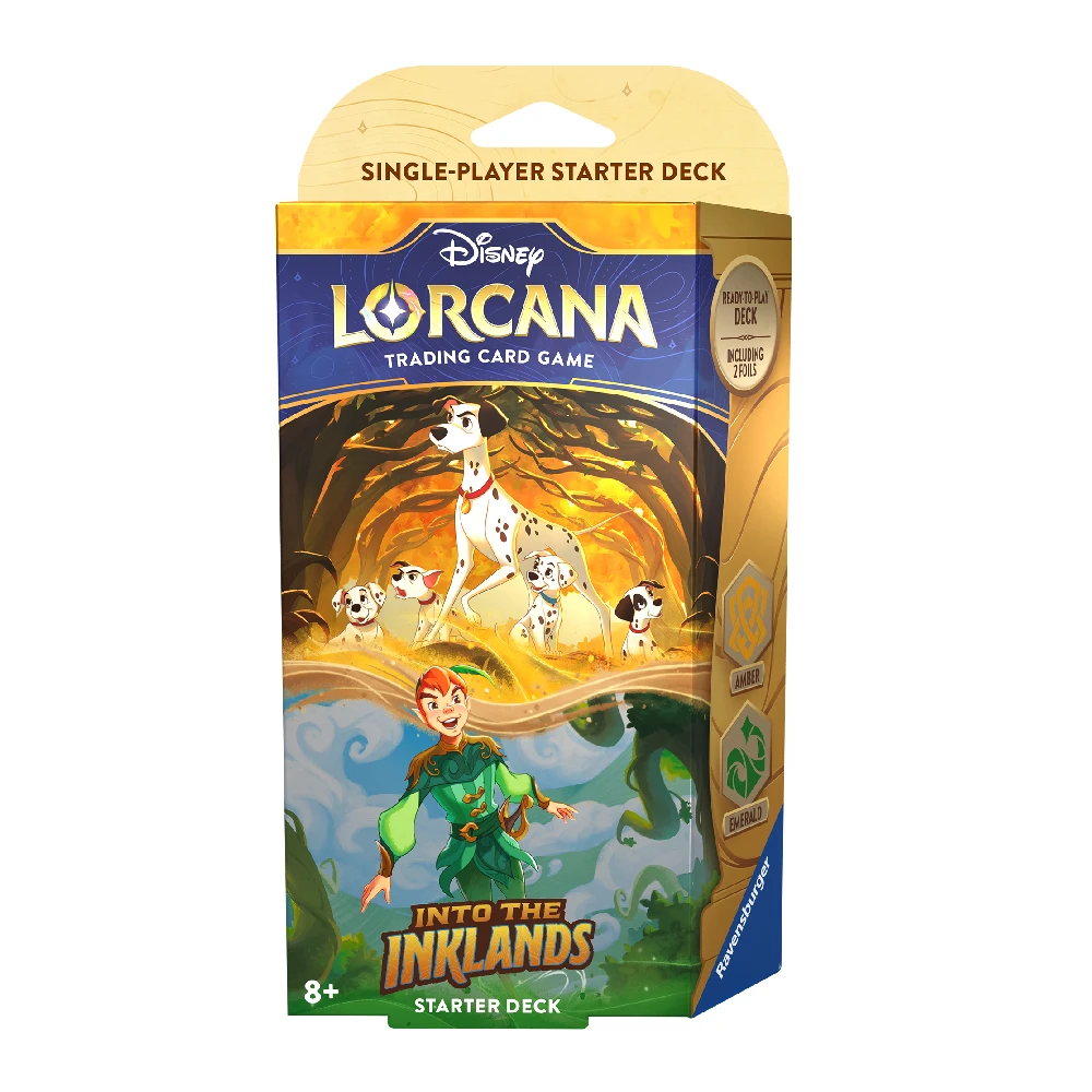 Lorcana: Into the Inklands Starter Deck - Dogged and Dynamic (Pongo / Peter Pan) Lorcana: Into The Inklands Starter Deck - Dogged And Dynamic (Pongo / Peter Pan) -Blackknight Games Sales LORILStarterDeck PongoandPeterPan