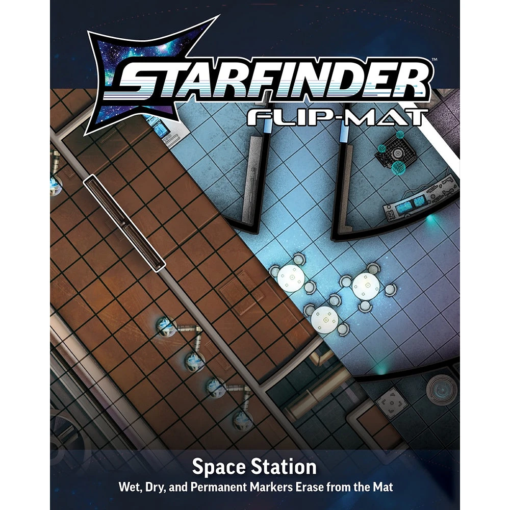 Starfinder: Flip-Mat: Space Station Starfinder: Flip-Mat: Space Station -Blackknight Games Sales StarfinderSpaceStation