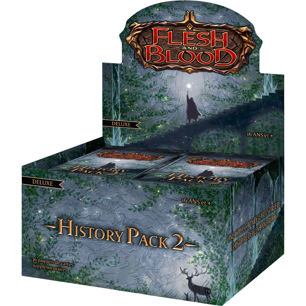 Flesh & Blood: History Pack 2 Black Label Booster Box (French) Flesh & Blood: History Pack 2 Black Label Booster Box (French) -Blackknight Games Sales fleshandbloodhistorypack2FR