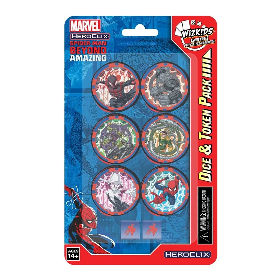 HeroClix: Spider-Man Beyond Amazing Dice & Token Pack HeroClix: Spider-Man Beyond Amazing Dice & Token Pack -Blackknight Games Sales heroclix spidermanbeyondamazingdiceandtokens
