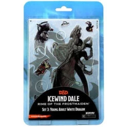 D&D Minis: 2D Acrylic (Icewind Dale Rime Of The Frostmaiden) - Young Adult White Dragon